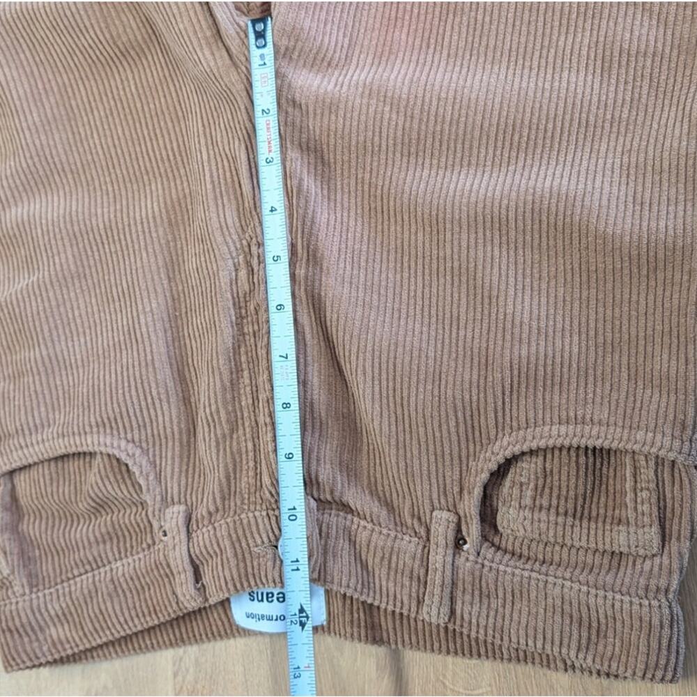 Reformation Cynthia Corduroy High-rise Straight Long Pants Mud Size 28 - Picture 10 of 11